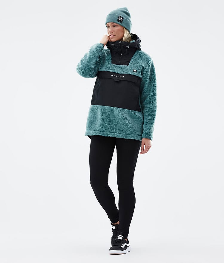 Montec Lima W 22 Fleece Hoodie Dames Atlantic/Black, Afbeelding 3 van 10