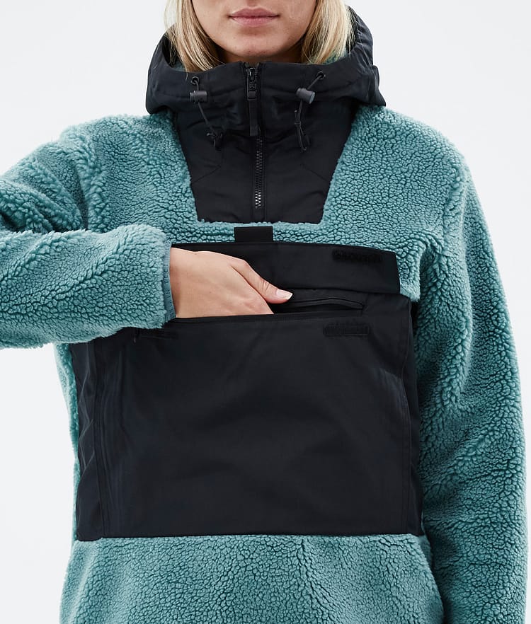 Montec Lima W 22 Fleece Hoodie Dames Atlantic/Black, Afbeelding 8 van 10