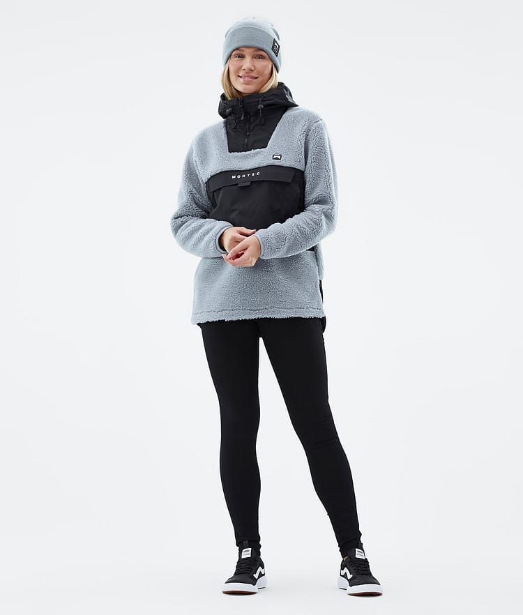 Montec Lima W 22 Fleece Hoodie Dames Soft Blue/Black, Afbeelding 3 van 10