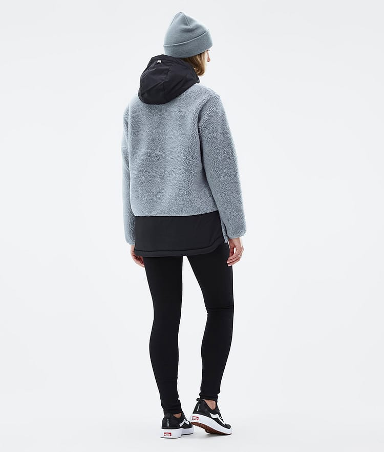 Montec Lima W 22 Fleece Hoodie Dames Soft Blue/Black, Afbeelding 4 van 10