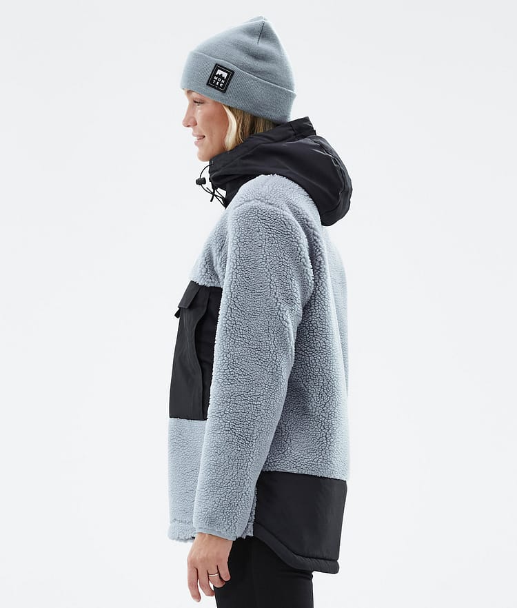 Montec Lima W 22 Fleece Hoodie Dames Soft Blue/Black, Afbeelding 5 van 10