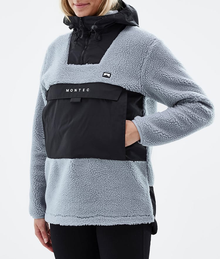 Montec Lima W 22 Fleece Hoodie Dames Soft Blue/Black, Afbeelding 7 van 10