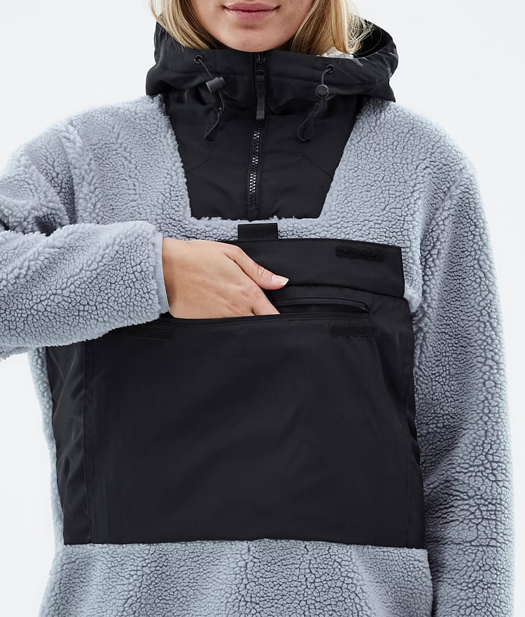 Montec Lima W 22 Fleece Hoodie Dames Soft Blue/Black, Afbeelding 8 van 10