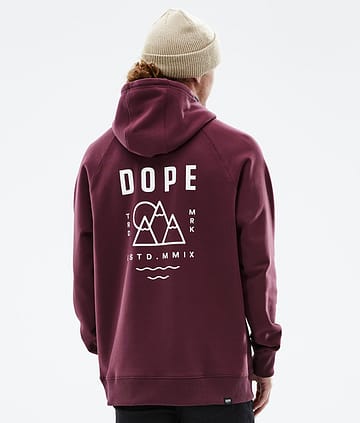 Dope Common 22 Bluzy z Kapturem Mężczyźni Summit Burgundy