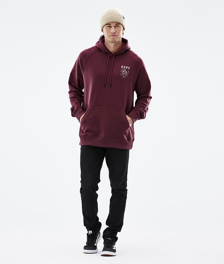 Dope Common 2022 Felpa con Cappuccio Uomo Summit Burgundy