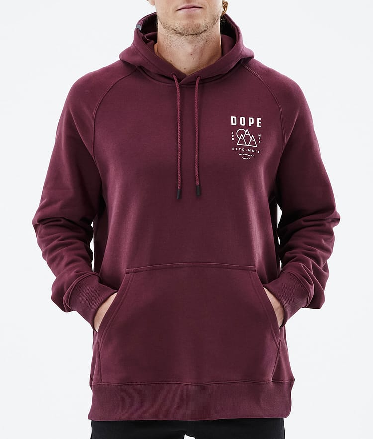 Dope Common 2022 Felpa con Cappuccio Uomo Summit Burgundy