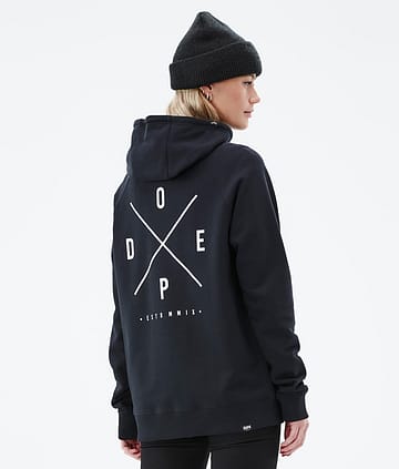 Dope Common W 22 Bluzy z Kapturem Kobiety 2X-Up Black