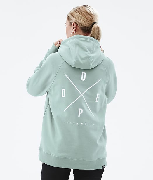 Dope Common W 2022 Hoodie Dame Faded Green