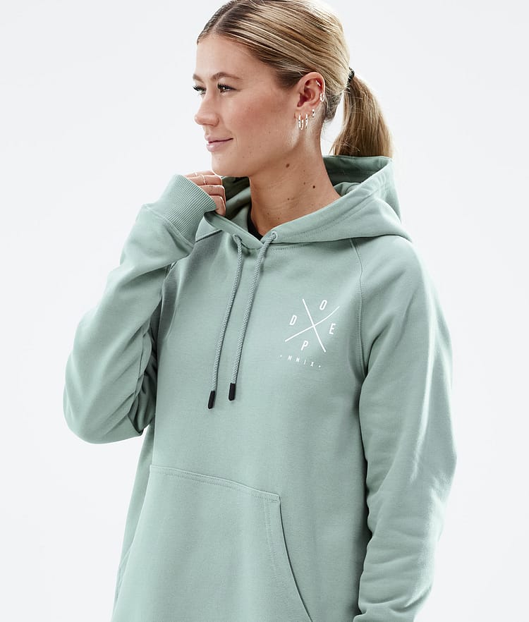 Dope Common W 2022 Sweat à capuche Femme 2X-Up Faded Green, Image 3 sur 6