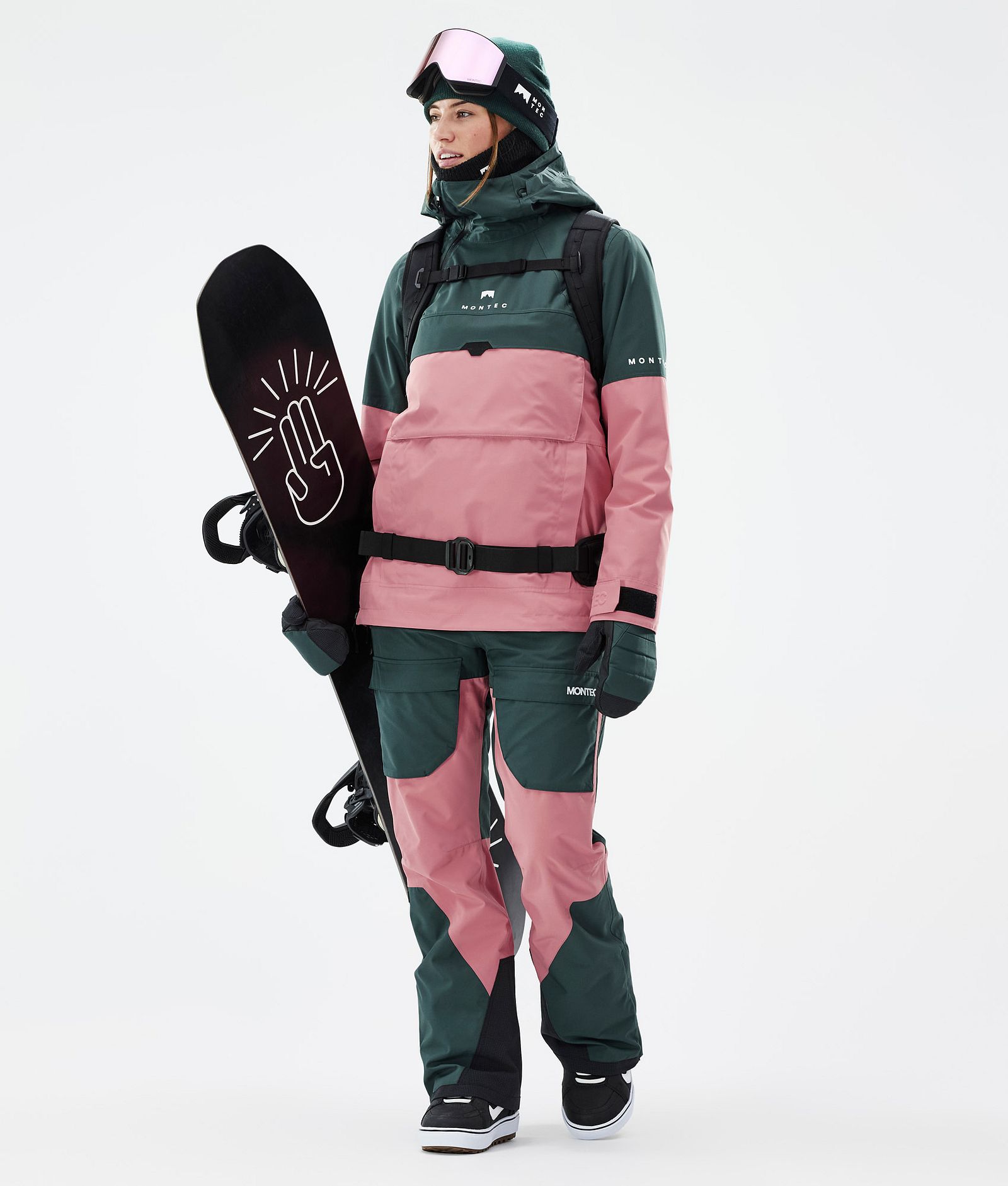 Montec Fawk W Pantaloni Snowboard Donna Dark Atlantic/Pink