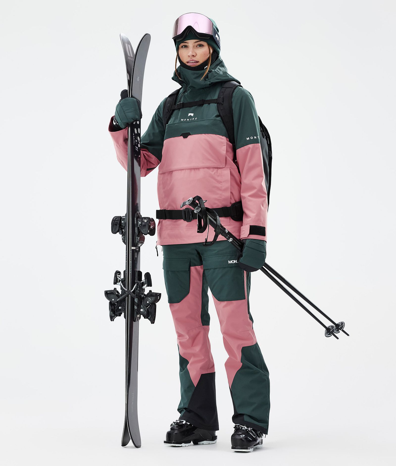 Montec Fawk W Pantalon de Ski Femme Dark Atlantic/Pink