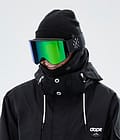 Dope Sight Masque de ski Black W/Black Green Mirror