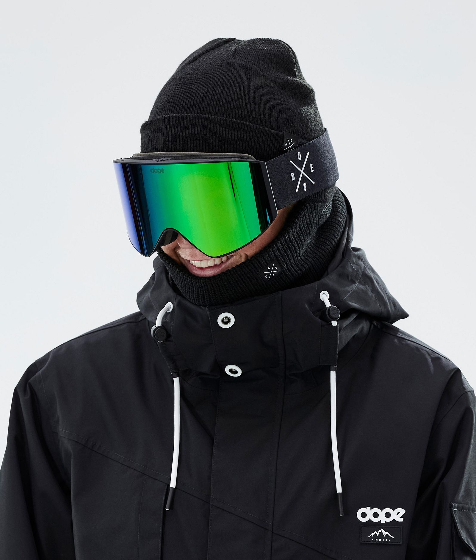 Dope Sight Gafas de esquí Black W/Black Green Mirror
