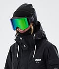 Dope Sight Masque de ski Black W/Black Green Mirror