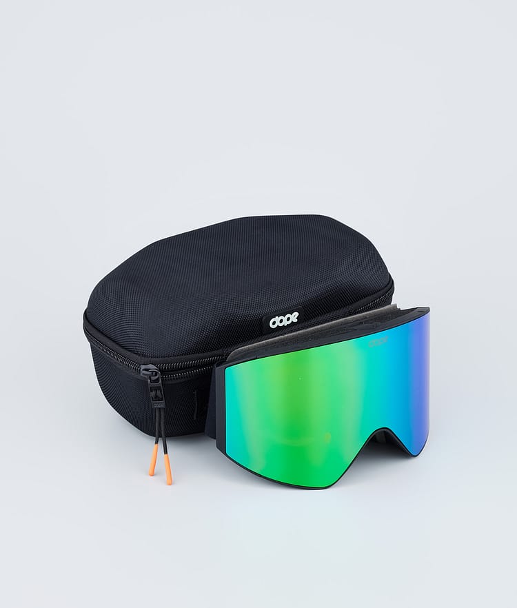 Dope Sight 2023 Skibril Black W/Black Green Mirror, Afbeelding 4 van 6