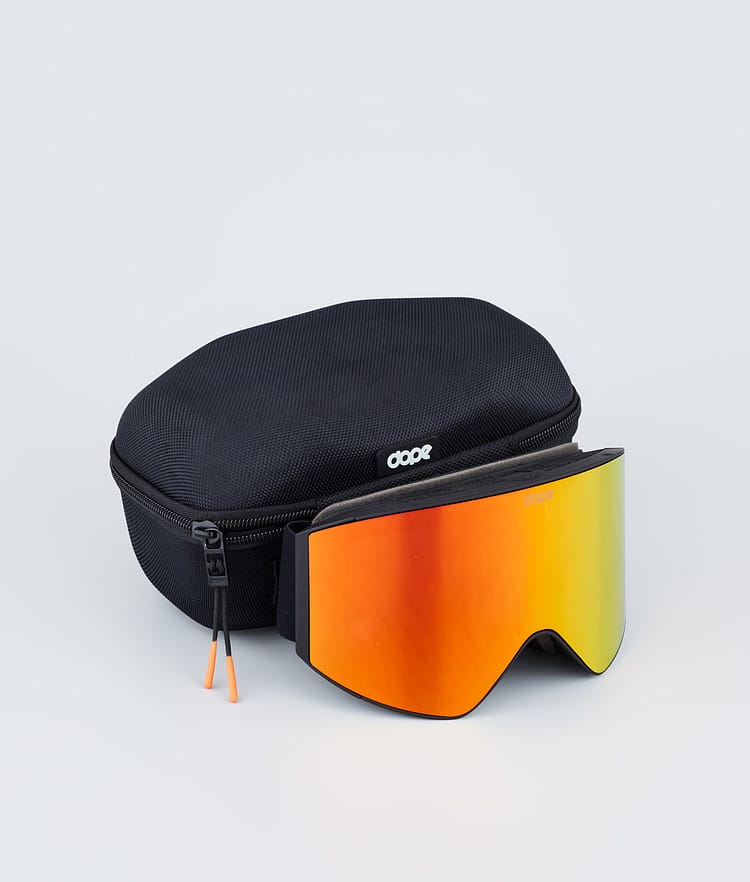 Dope Sight 2023 Brýle na Lyže Black W/Black Red Mirror, Obrázek 4 z 6