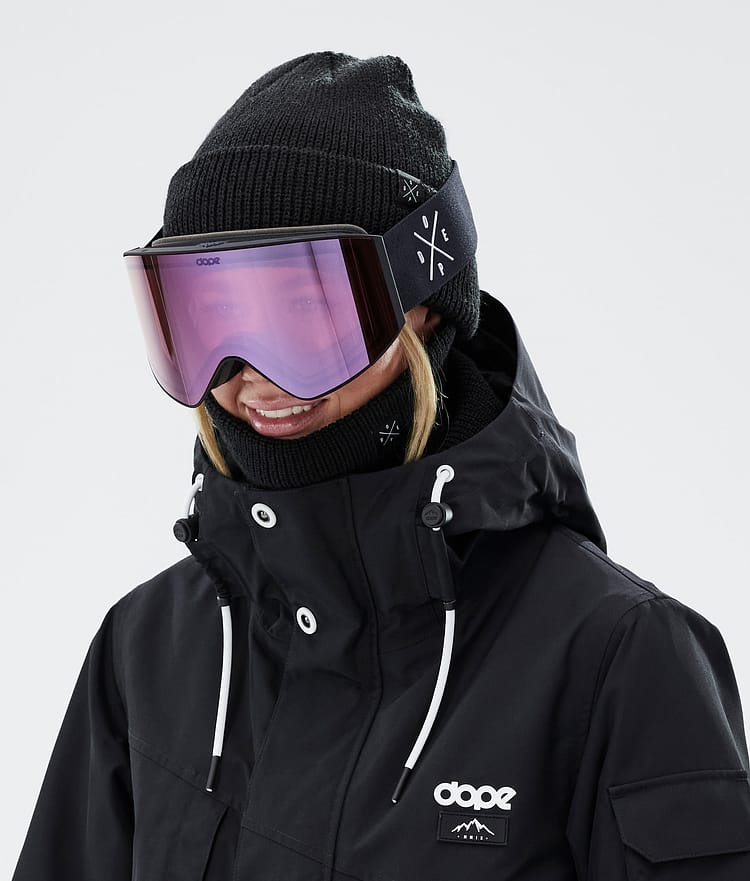 Dope Sight 2023 Ski Goggles Black W/Black Pink Mirror, Image 2 of 6