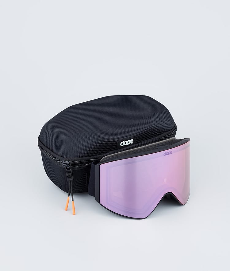 Dope Sight 2023 Ski Goggles Black W/Black Pink Mirror, Image 4 of 6