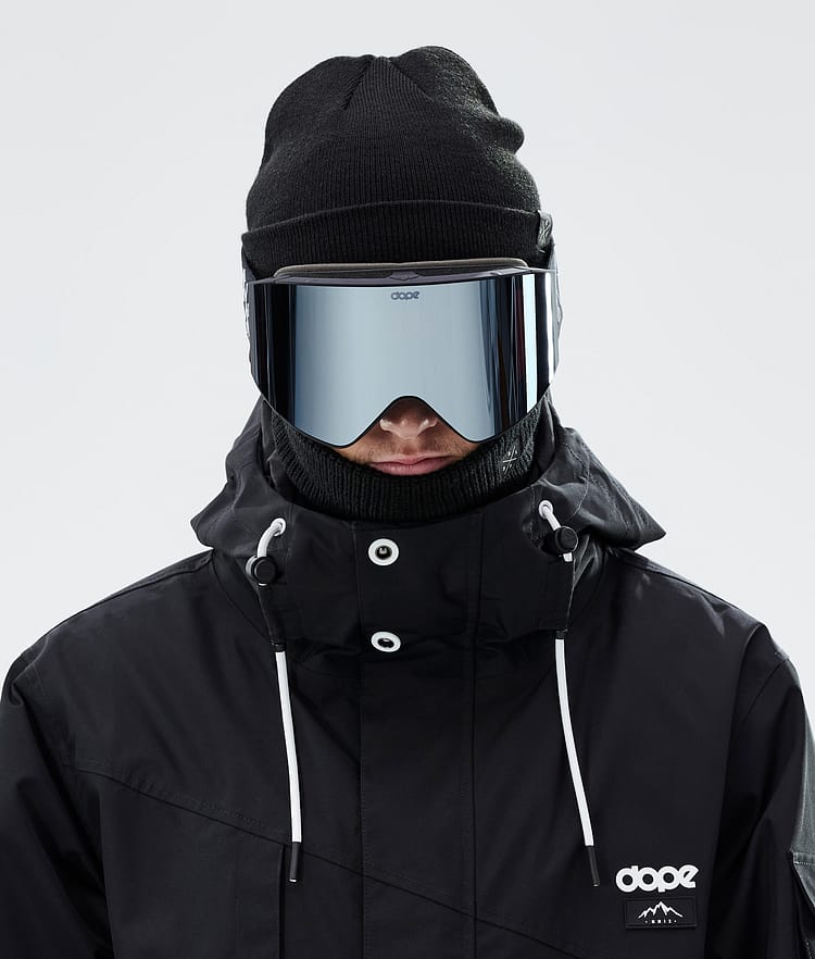 Dope Sight Skibriller Black W/Black Blue Mirror