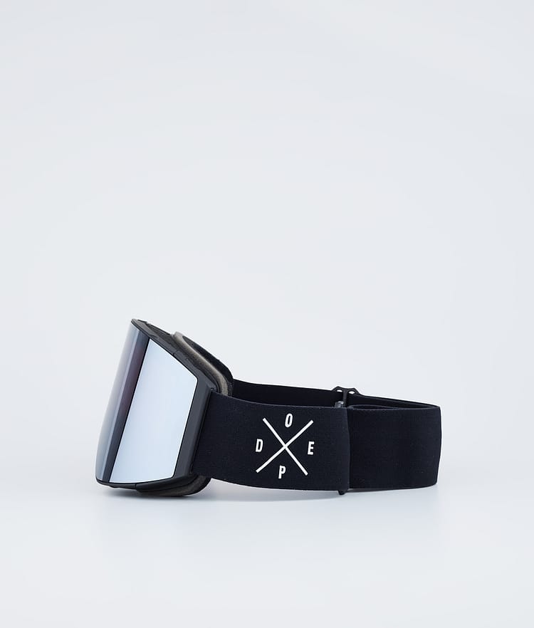 Dope Sight Ski Goggles Black W/Black Silver Mirror