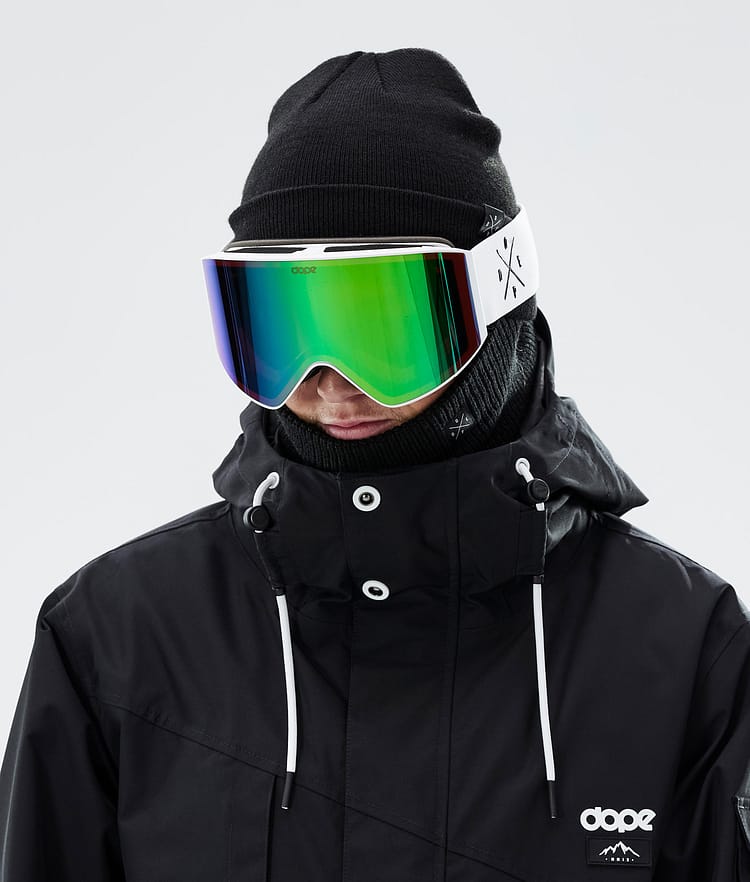 Dope Sight Gafas de esquí Hombre White W/White Green Mirror - Blanco