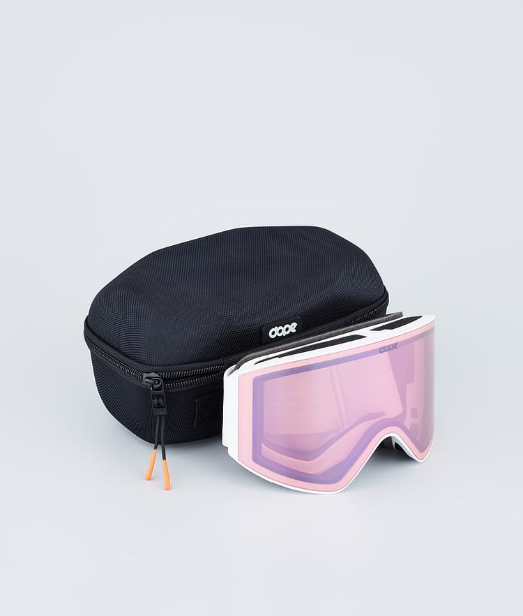 Dope Sight 2023 Skibril White W/White Pink Mirror, Afbeelding 4 van 6