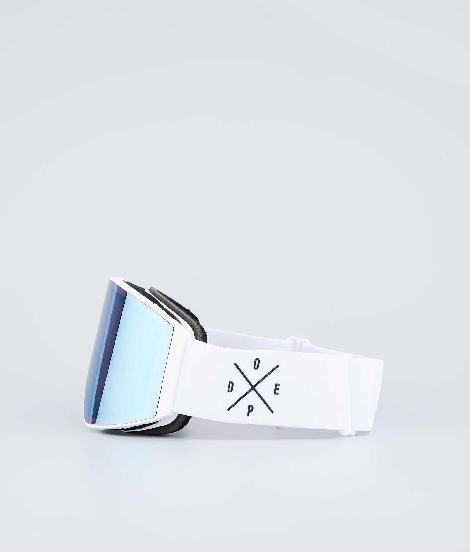 Dope Sight Skibrille White W/White Blue Mirror