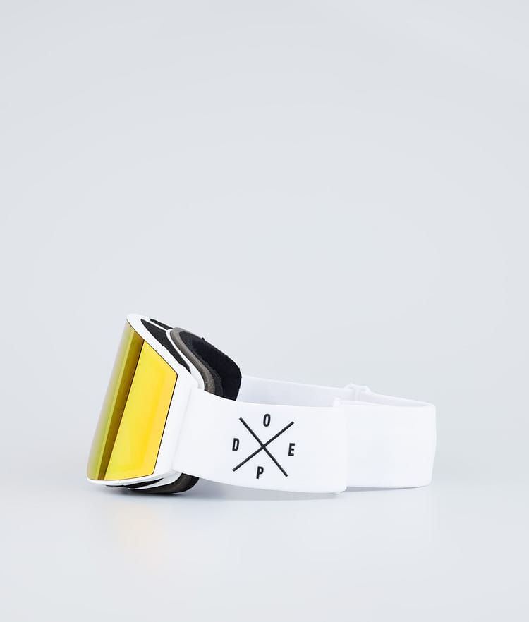 Dope Sight 2023 Ski Goggles White W/White Red Mirror, Image 5 of 6