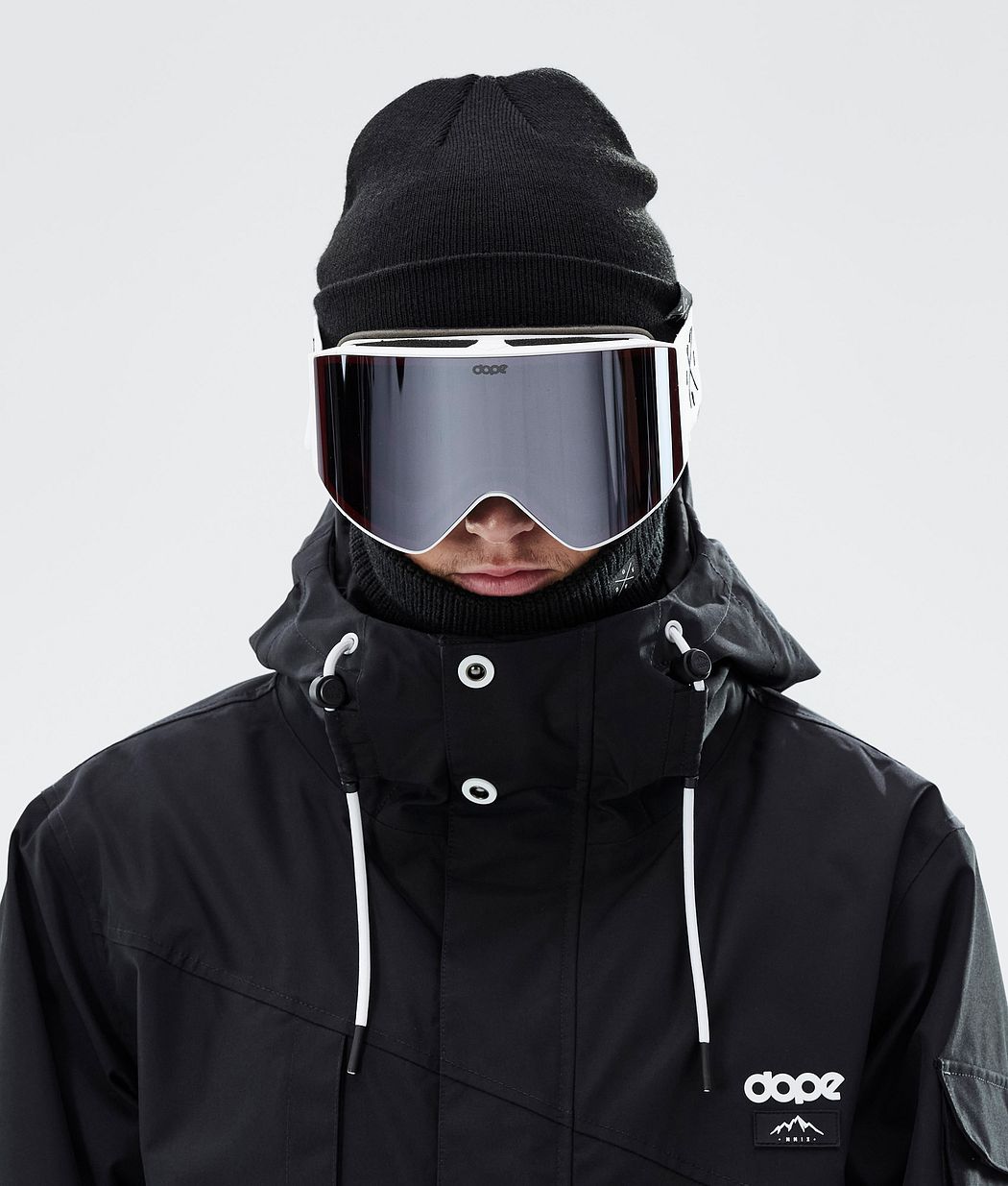 Dope Sight Ski Goggles Men White W/White Silver Mirror