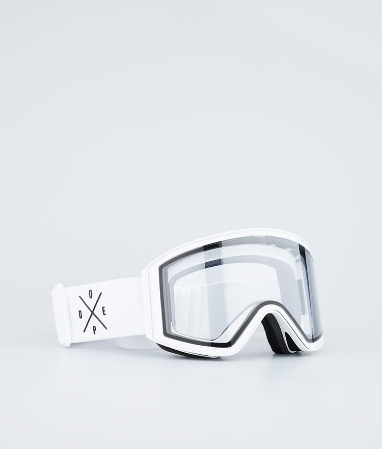 Dope Sight Gafas de esquí Hombre White W/White Green Mirror - Blanco