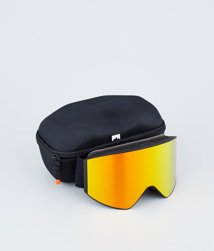 Montec Scope 2022 Gafas de esquí Hombre Black/Ruby Red Mirror - Negro
