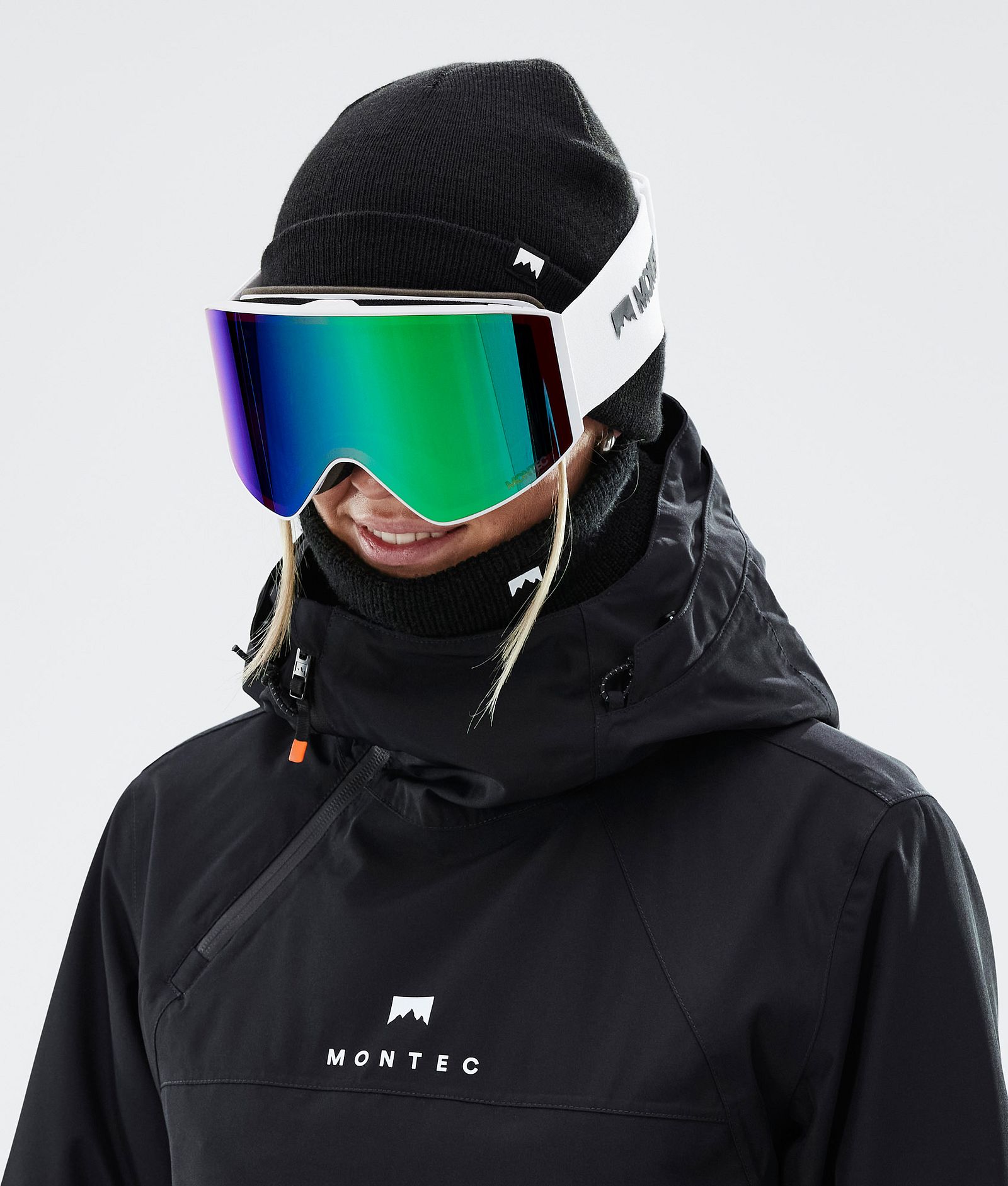 Montec Scope 2022 Masque de ski White/Tourmaline Green Mirror