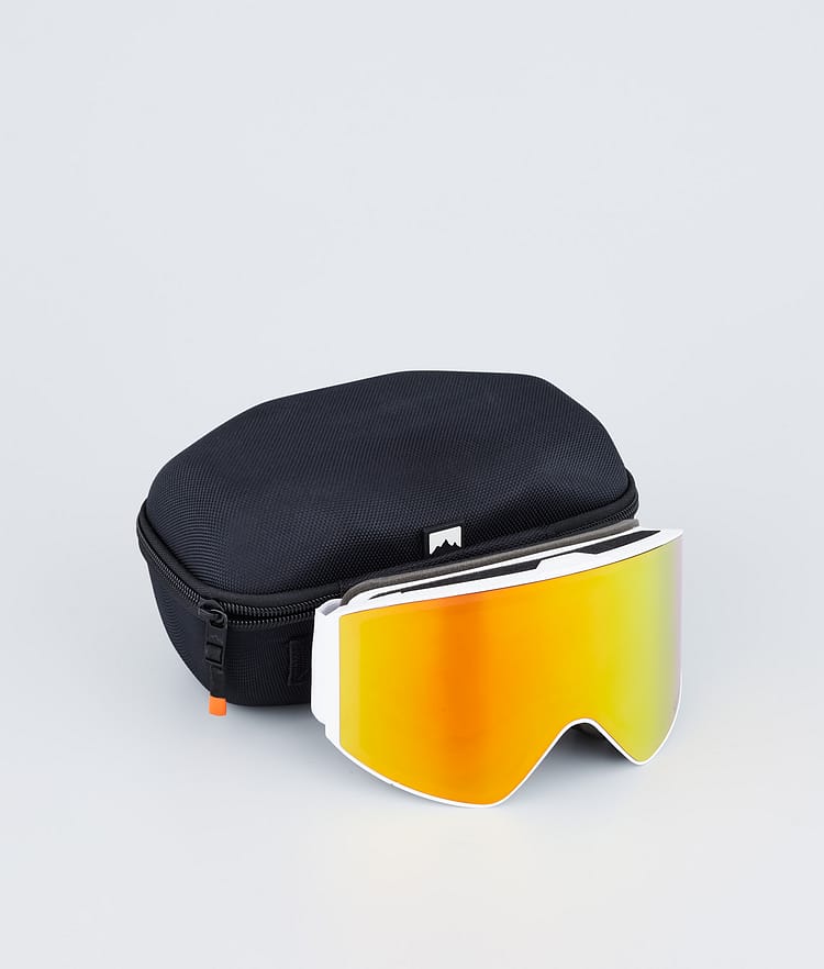 Montec Scope 2022 Ski Goggles White/Ruby Red Mirror