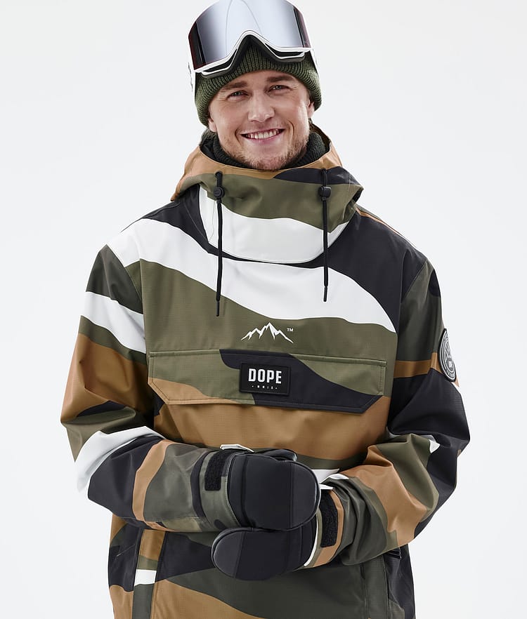 Dope Blizzard 2022 Snowboardjakke Herre Shards Gold Olive, Billede 2 af 9