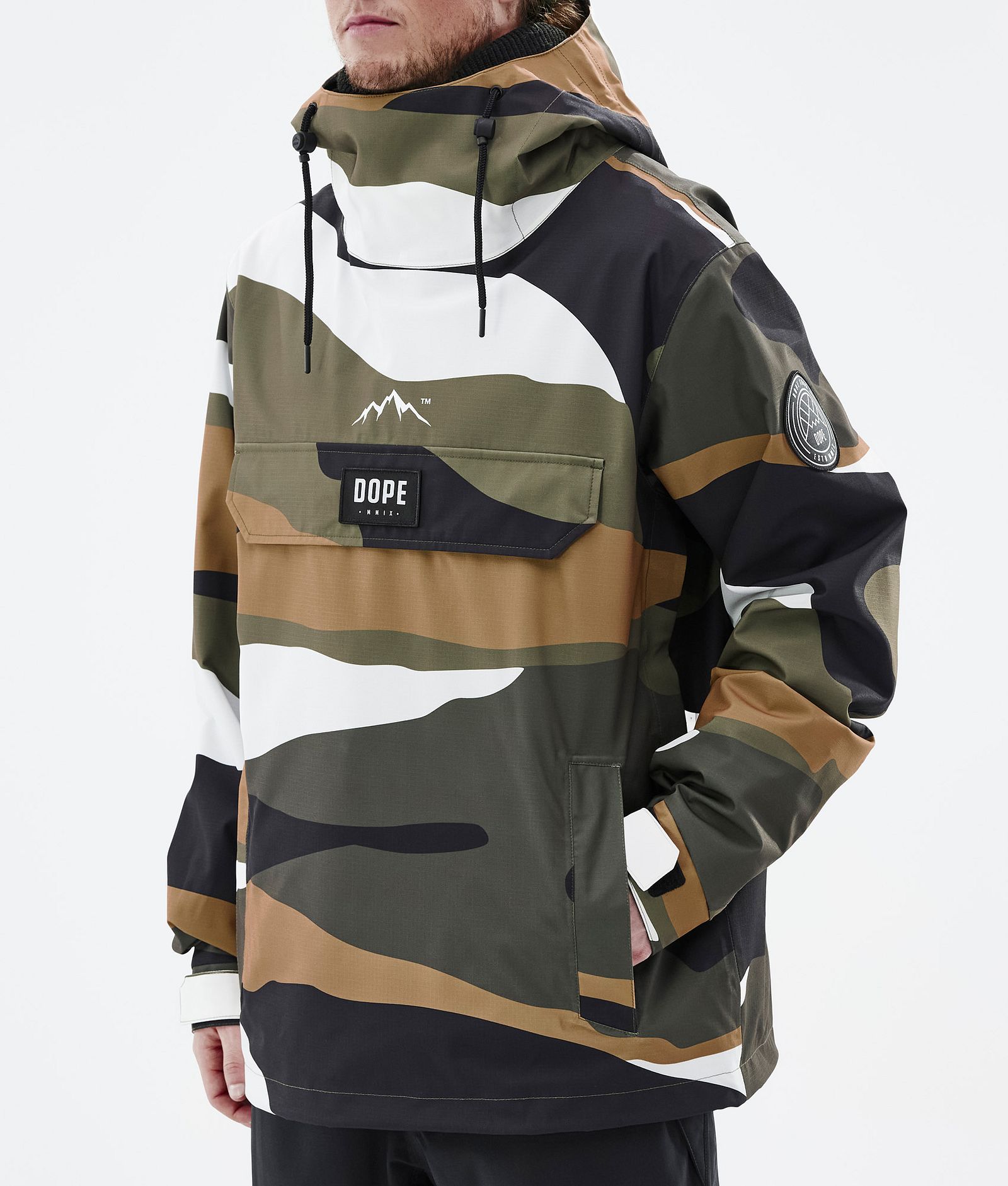 Dope Blizzard 2022 Snowboard Jacket Men Shards Gold Olive, Image 8 of 9