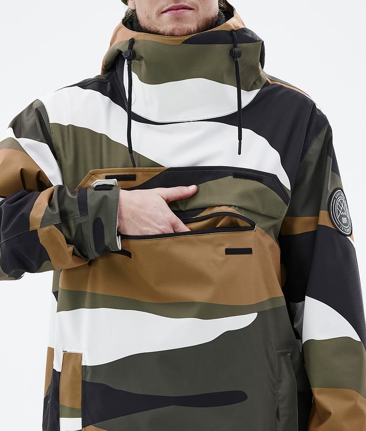 Dope Blizzard 2022 Snowboardjakke Herre Shards Gold Olive, Billede 9 af 9