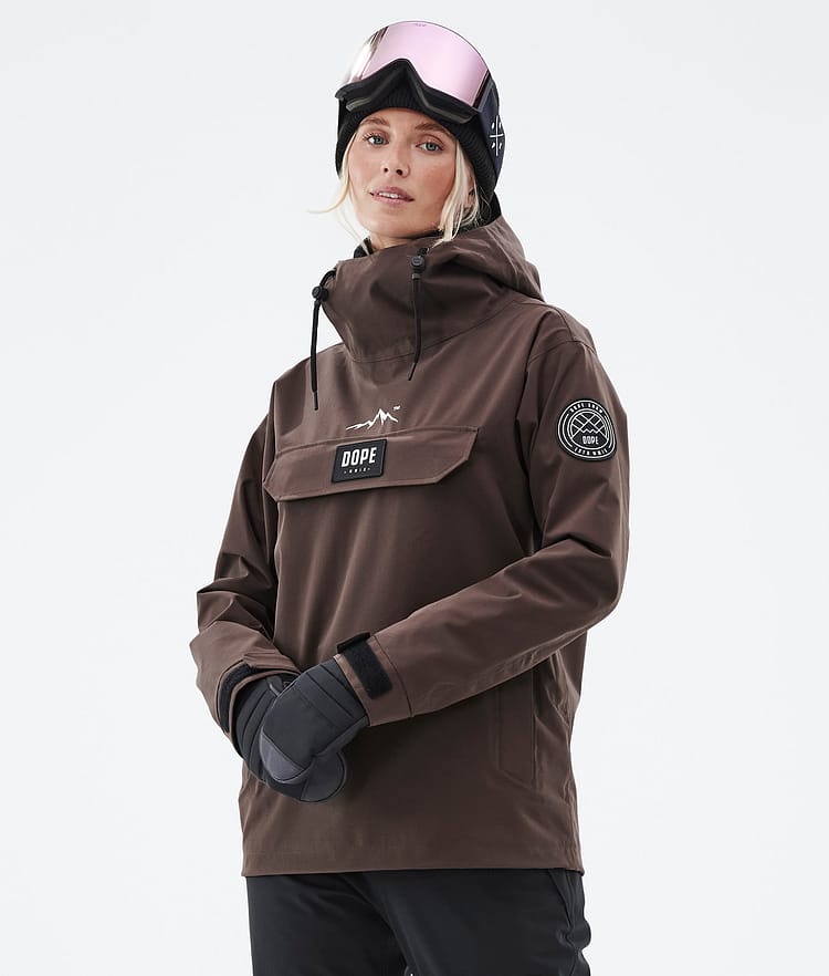 Dope Blizzard W 2022 Snowboard Jacket Women Brown Renewed