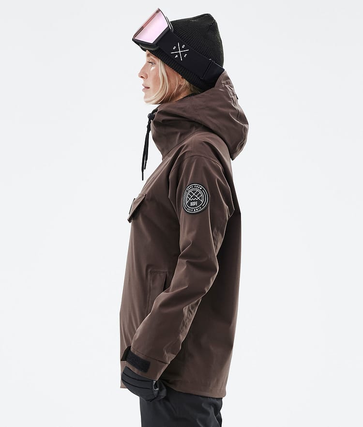 Dope Blizzard W 2022 Veste Snowboard Femme Brown, Image 6 sur 9