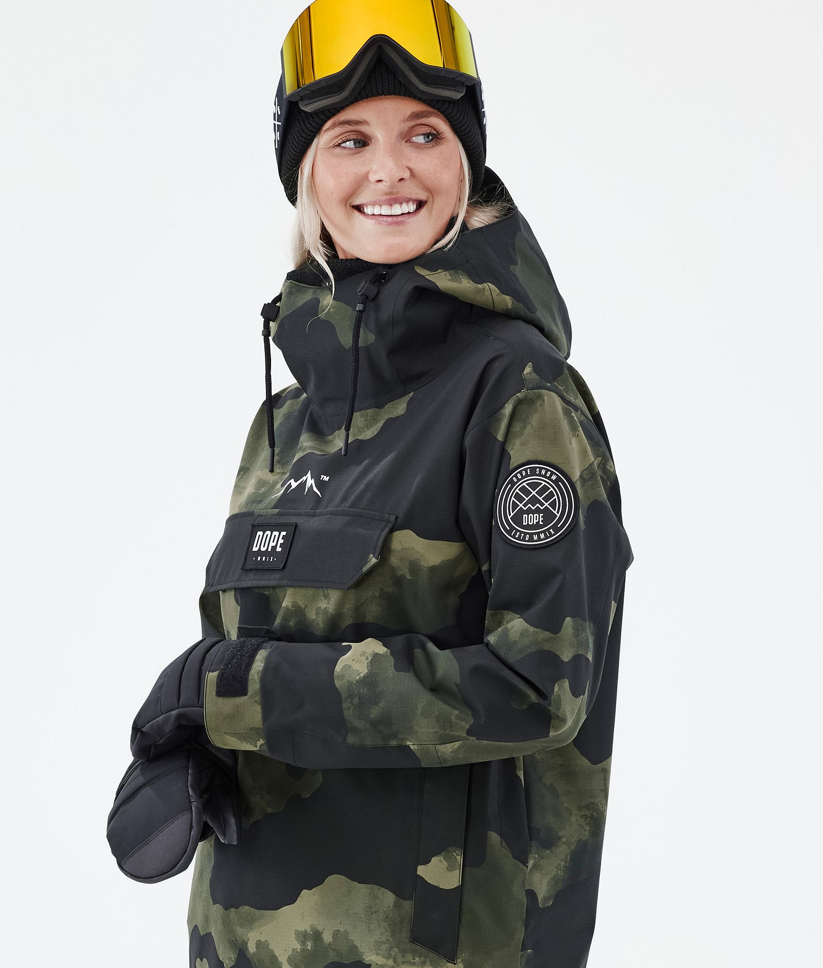 Dope Blizzard W 2022 Veste Snowboard Femme Green Camo, Image 2 sur 9