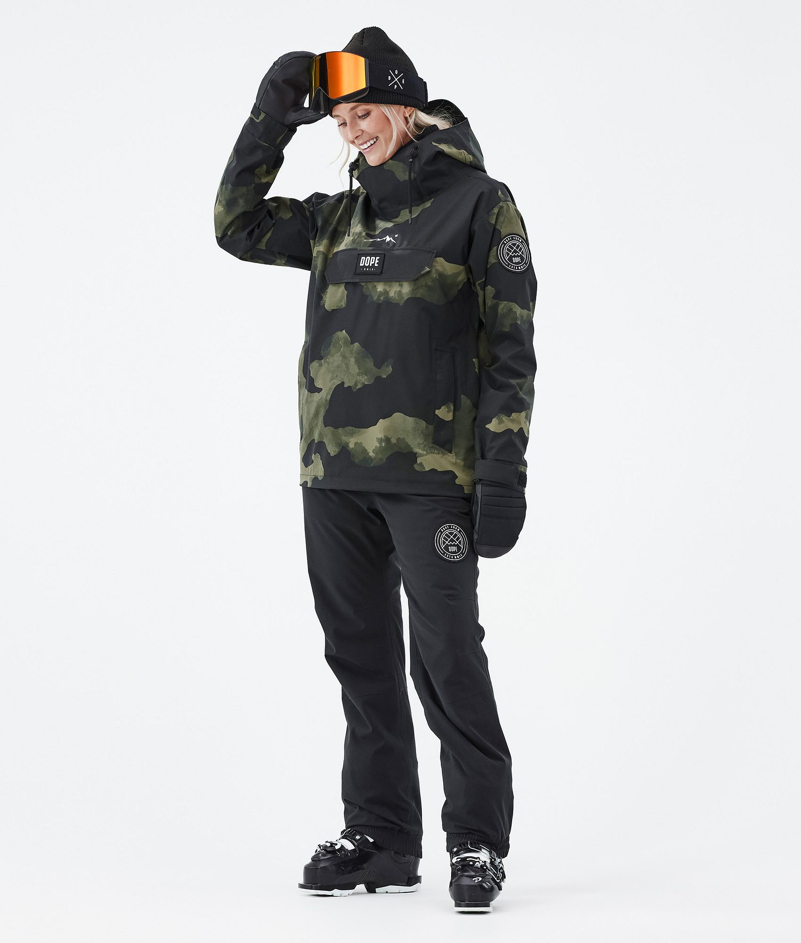 Dope Blizzard W 2022 Veste de Ski Femme Green Camo, Image 3 sur 9