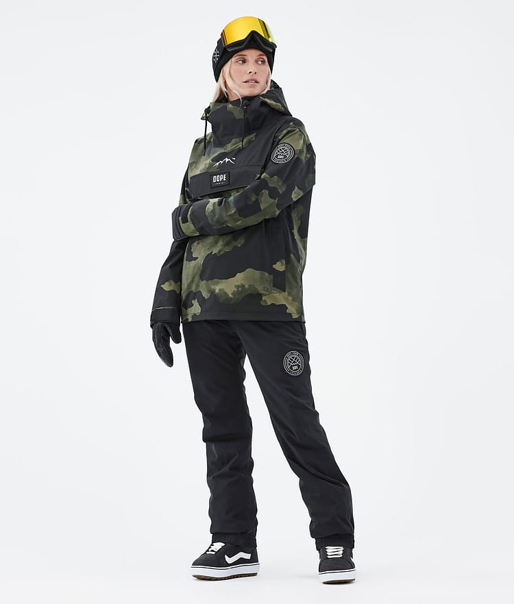 Dope Blizzard W 2022 Veste Snowboard Femme Green Camo