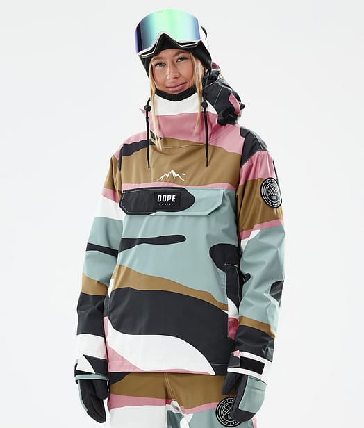 Dope Blizzard W Snowboard Jacket Women Shards Gold Muted Pink