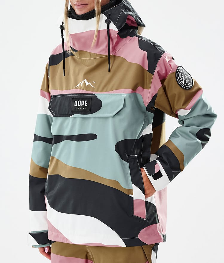 Dope Blizzard W Snowboard jas Dames Shards Gold Muted Pink, Afbeelding 7 van 8