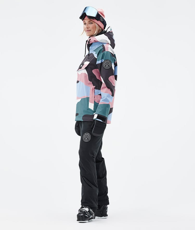 Dope Blizzard W 2022 Veste de Ski Femme Shards Light Blue Muted Pink, Image 4 sur 9