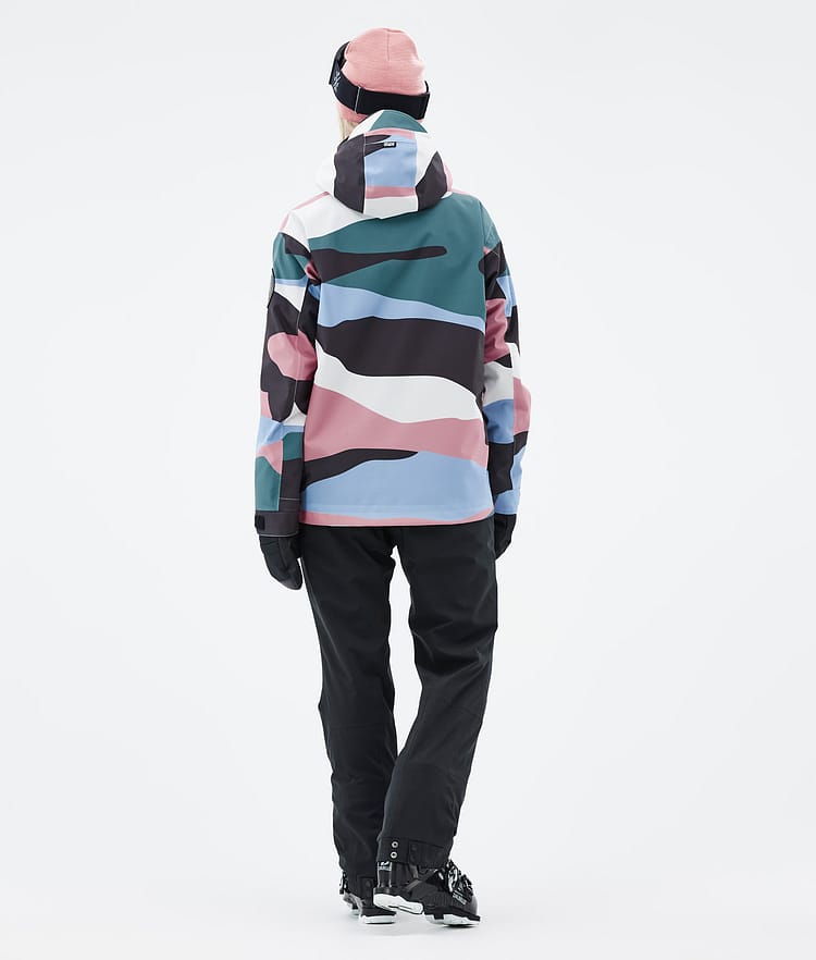 Dope Blizzard W 22 Lyžařská Bunda Dámské Shards Light Blue Muted Pink, Obrázek 5 z 9