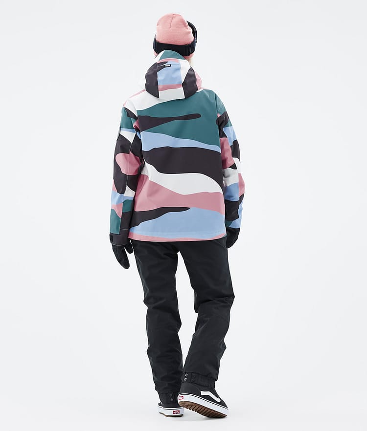 Dope Blizzard W 22 Bunda na Snowboard Dámské Shards Light Blue Muted Pink Renewed, Obrázek 5 z 9