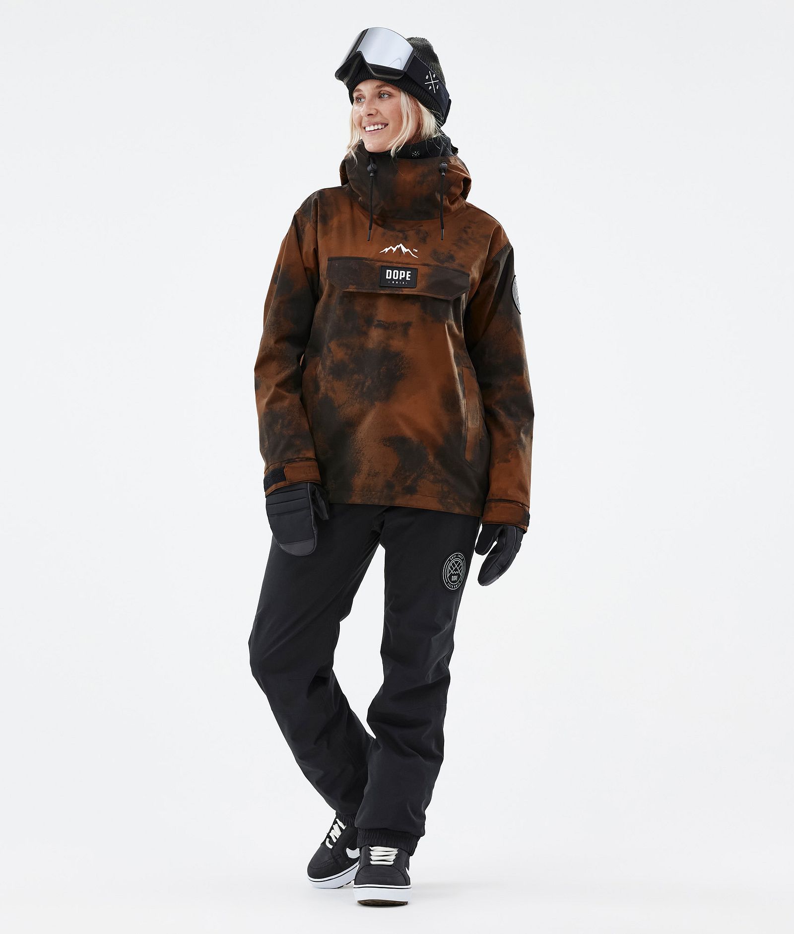 Dope Blizzard W 2022 Veste Snowboard Femme Smudge Orange, Image 3 sur 9
