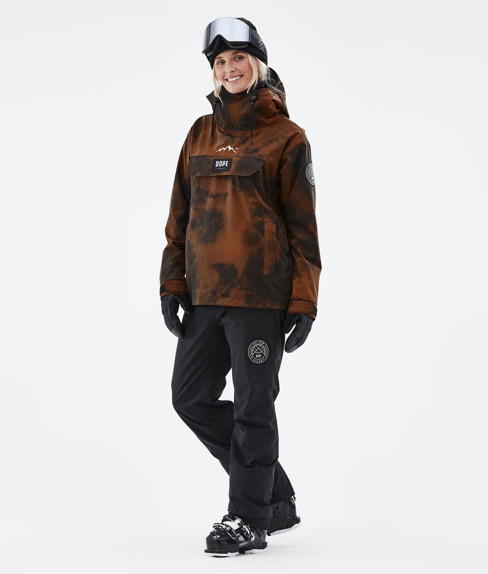 Dope Blizzard W 2022 Veste de Ski Femme Smudge Orange, Image 3 sur 9