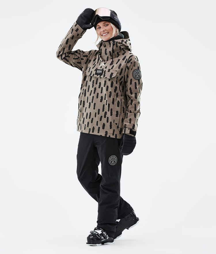 Dope Blizzard W 2022 Ski Jacket Women Stripes Walnut, Image 3 of 9