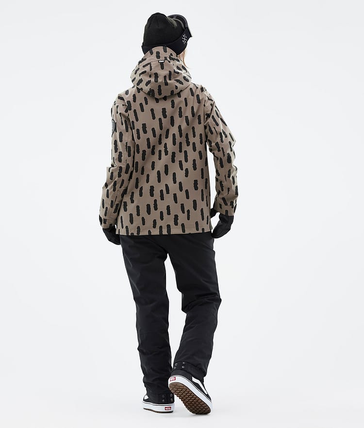 Dope Blizzard W 22 Bunda na Snowboard Dámské Stripes Walnut, Obrázek 5 z 9